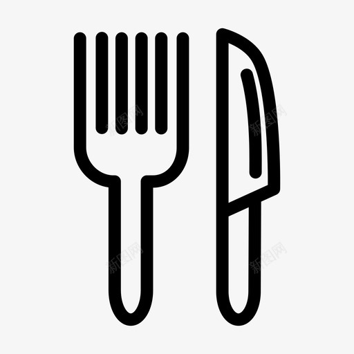 采购产品叉和刀刀叉餐具图标svg_新图网 https://ixintu.com 刀叉 采购产品叉和刀 食品和饮料 餐具
