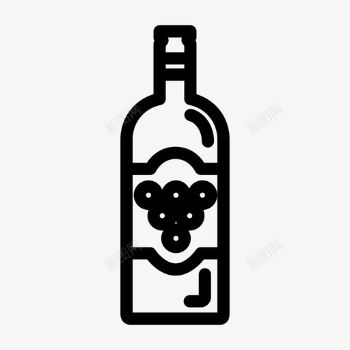 酒瓶容器玻璃图标svg_新图网 https://ixintu.com 容器 玻璃 酒瓶 食品和饮料