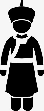 蒙古族男装民族服装图标图标