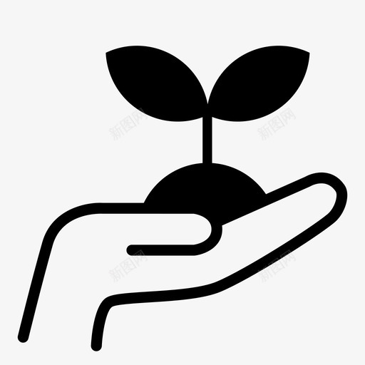 萌芽农业植物学图标svg_新图网 https://ixintu.com 农业 叶 商业 手 根 植物 植物学 种植 萌芽