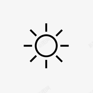 阳光夏日天气图标图标