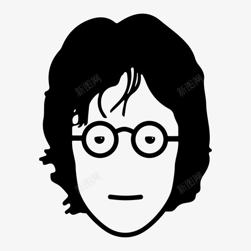 约翰列侬披头士音乐家图标svg_新图网 https://ixintu.com 人物 披头士 歌手 约翰列侬 音乐家