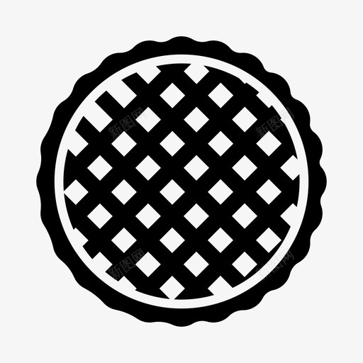 派甜点食物图标svg_新图网 https://ixintu.com 格子 派 甜点 食物
