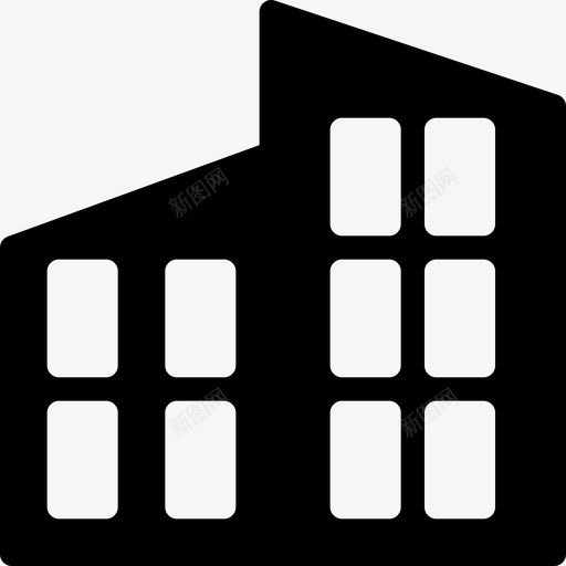 办公室建筑商业图标svg_新图网 https://ixintu.com 办公室 商业 场所实心图标 建筑