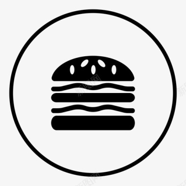 垃圾食品垃圾食品系列汉堡菜单图标图标