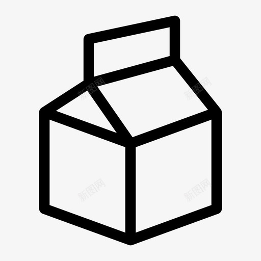 牛奶纸箱奶制品图标svg_新图网 https://ixintu.com 奶制品 牛奶 纸箱 食品 食品介质 饮料