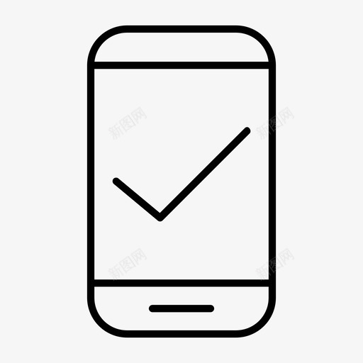 批准手机接受手机图标svg_新图网 https://ixintu.com 手机 批准手机 接受 智能手机 设备 通知