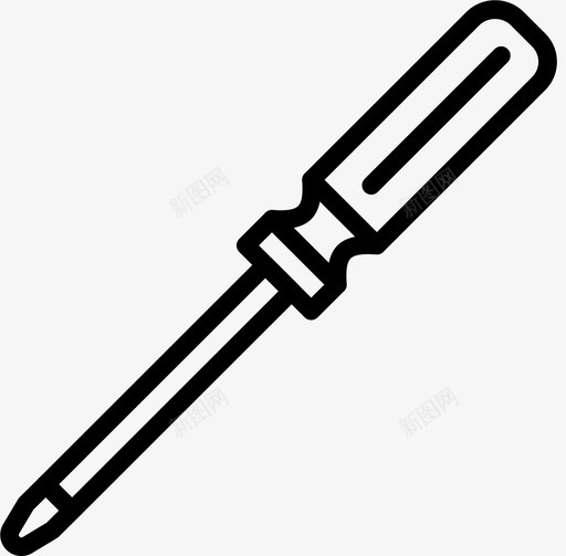 螺丝刀建筑工具图标svg_新图网 https://ixintu.com 工作 工具 建筑 粉碎图标建筑轮廓 螺丝刀
