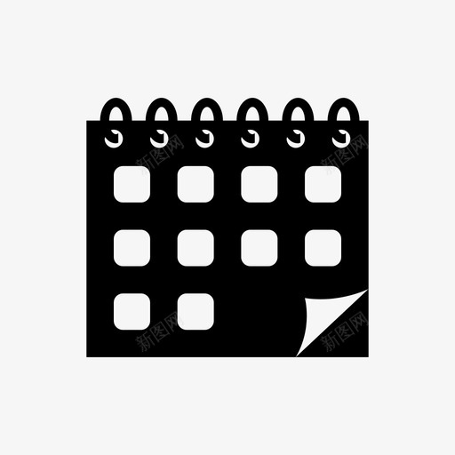 日历日期事件图标svg_新图网 https://ixintu.com 事件 年 日历 日期 月 计划