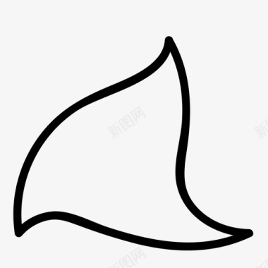 波浪三角形形状波浪旗图标图标
