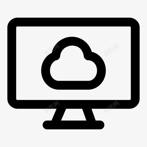 云监控云计算显示电脑图标svg_新图网 https://ixintu.com 个人电脑 云监控 云计算 屏幕通知 显示器 显示电脑 智能电视