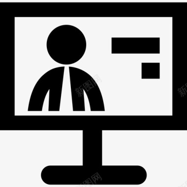 电脑屏幕上的商人商人图标图标