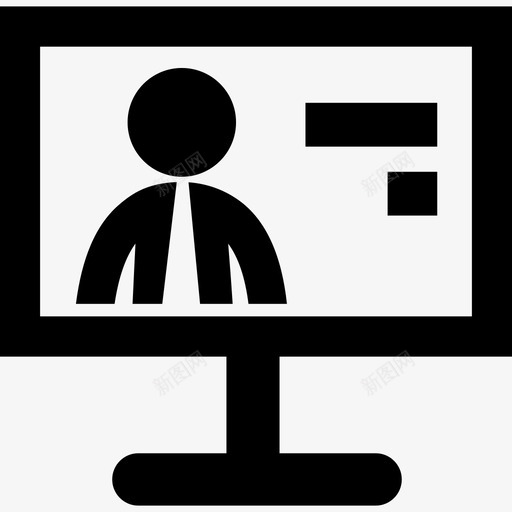 电脑屏幕上的商人商人图标svg_新图网 https://ixintu.com 商人 电脑屏幕上的商人