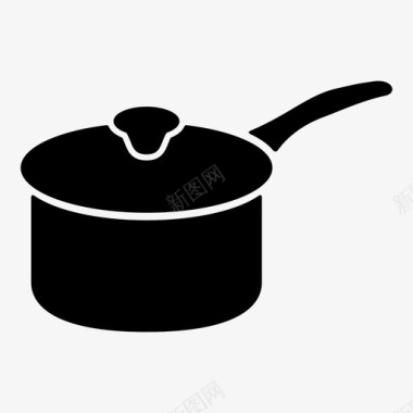 平底锅厨师烹饪图标图标