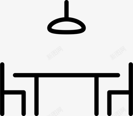 餐厅椅子餐桌图标图标
