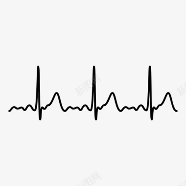 心跳心脏病心电图图标图标