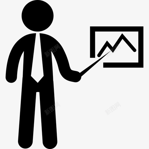 商人指着统计图表人们商人图标svg_新图网 https://ixintu.com 人们 商人 商人指着统计图表