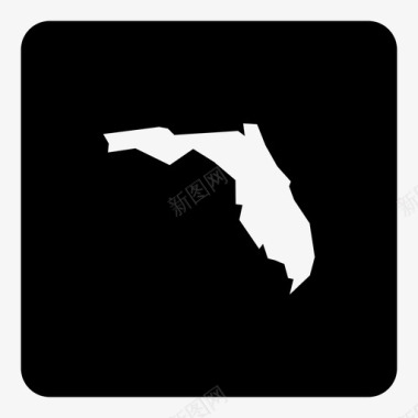 佛罗里达美国位置图标图标