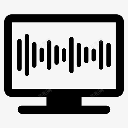 音频波形音频可视化工具声音图标svg_新图网 https://ixintu.com 声波 声音 音频可视化工具 音频工具 音频波形