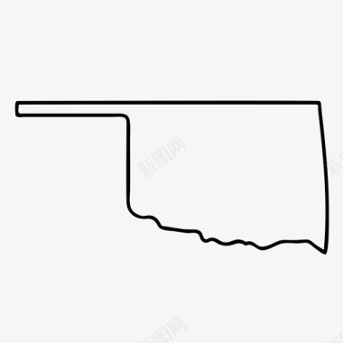 俄克拉荷马州中西部州图标图标