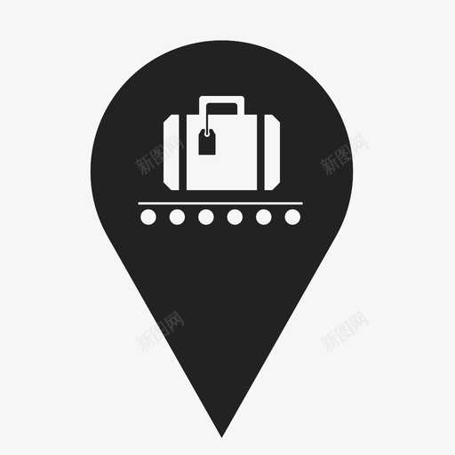 行李机场行李箱图标svg_新图网 https://ixintu.com 交通工具 旅行 机场 游客 行李 行李箱