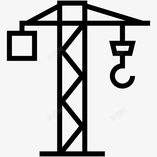 起重机建筑起重机履带起重机图标svg_新图网 https://ixintu.com 履带起重机 工具和施工轮廓图标 建筑起重机 挖掘机 起重机