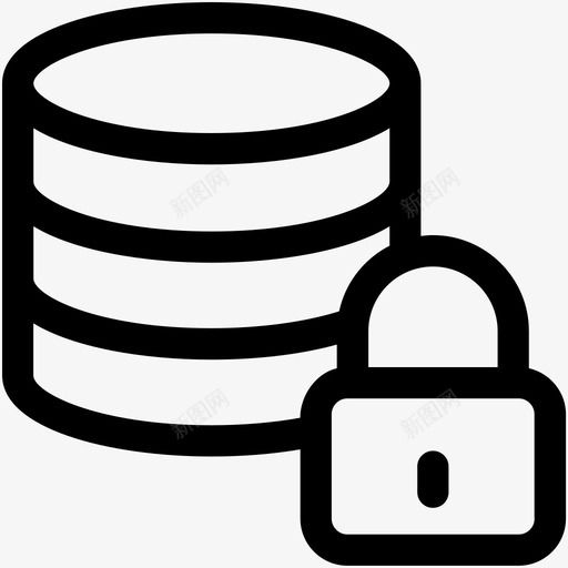 服务器安全数据保护网络安全图标svg_新图网 https://ixintu.com 安全数据库 数据保护 服务器安全 服务器锁定 犯罪和安全可爱的图标 网络安全