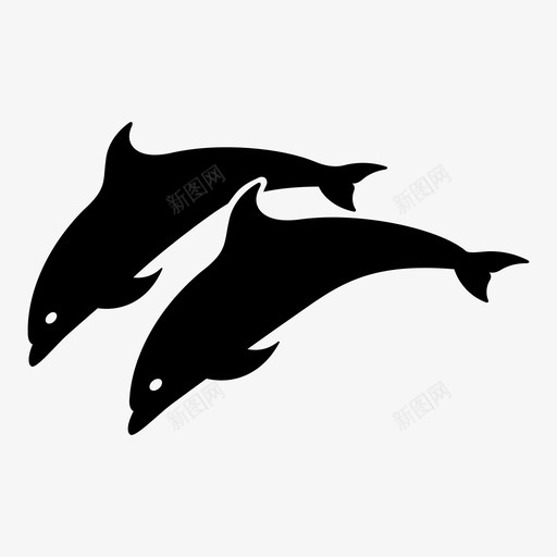 海豚哺乳动物海洋图标svg_新图网 https://ixintu.com 哺乳动物 海洋 海洋生物 海豚