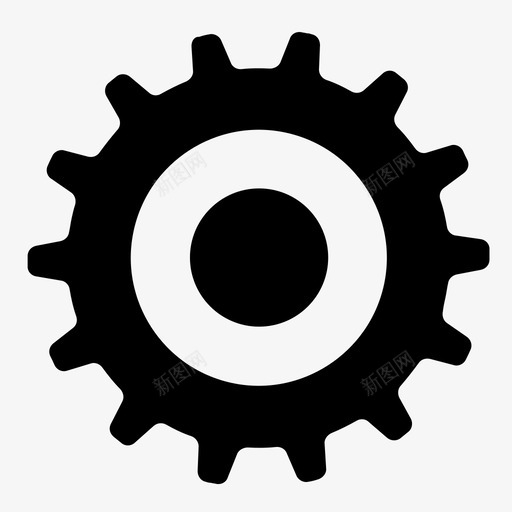 齿轮机器机械图标svg_新图网 https://ixintu.com 工作 工具 技术 机器 机械 运动 齿轮