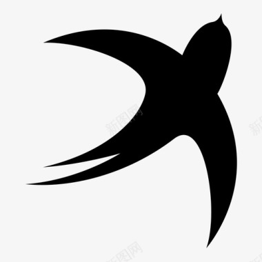 燕子小鸟苍蝇图标图标