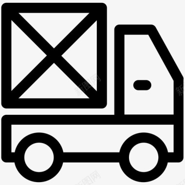 送货车货物货运卡车图标图标