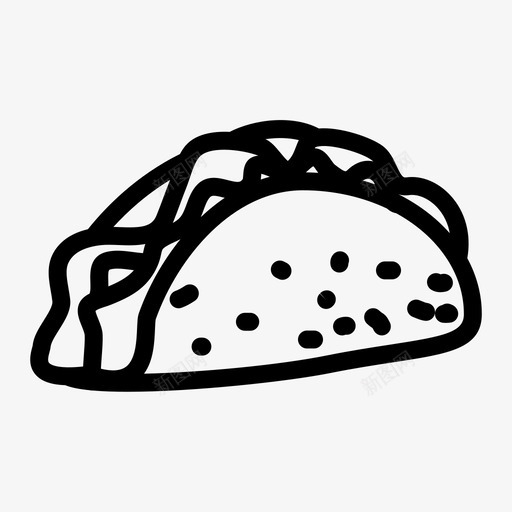 玉米卷晚餐食物图标svg_新图网 https://ixintu.com 墨西哥食物 晚餐 玉米卷 食物 食物和饮料