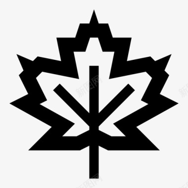 枫叶加拿大自然图标图标