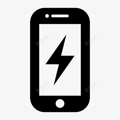 智能手机充电闪电电击图标svg_新图网 https://ixintu.com iphone充电 手机电池状态 智能手机充电 电击 闪电