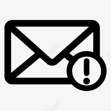 电子邮件警告计算机邮件收件箱图标图标