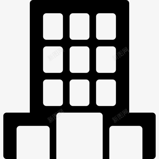 办公室建筑商业图标svg_新图网 https://ixintu.com 办公室 商业 场所实心图标 建筑