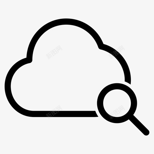 云搜索云计算云数据图标svg_新图网 https://ixintu.com 云 云搜索 云数据 云服务 云计算 查找
