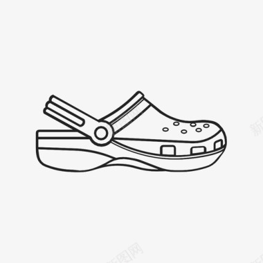 鳄鱼鞋鞋子图标图标