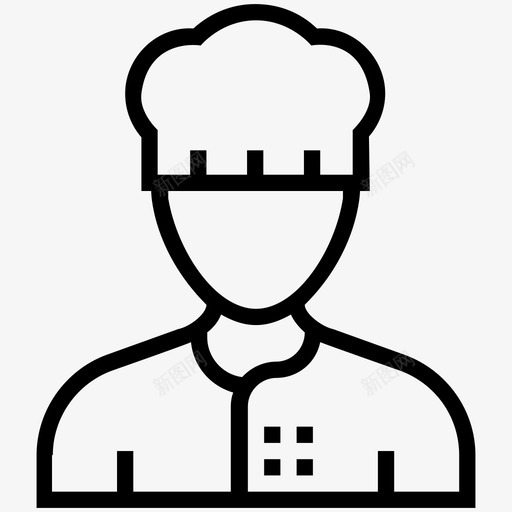 厨师化身男图标svg_新图网 https://ixintu.com 化身 厨师 男 职业线图标 餐厅