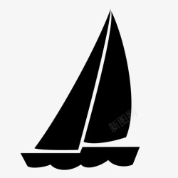 帆船符号帆船制图学地图符号图标高清图片