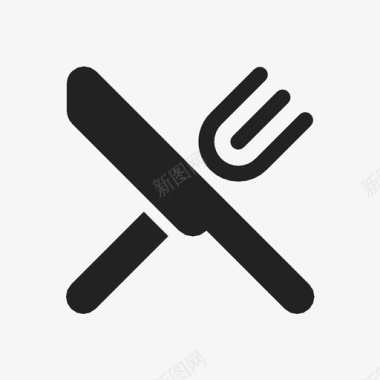 叉和刀吃尝图标图标