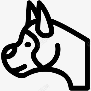 狗动物浓密的尾巴图标图标