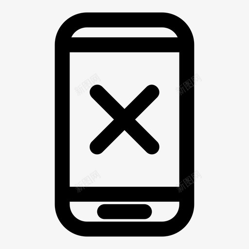 删除智能手机手机十字图标svg_新图网 https://ixintu.com 删除智能手机 十字 手机 移动电话 设备 通知