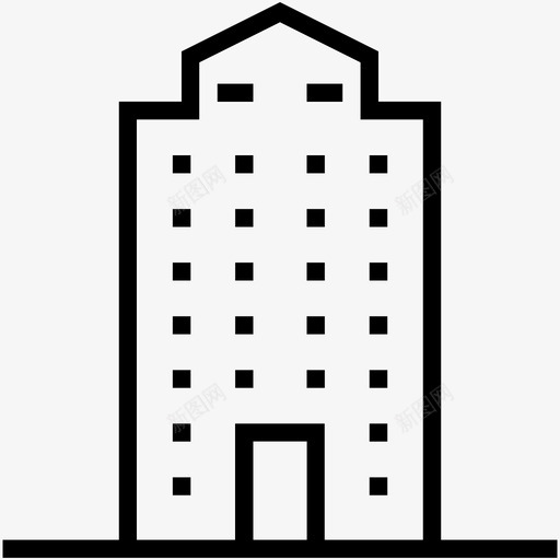 商业建筑现代建筑办公图标svg_新图网 https://ixintu.com 办公 商业建筑 房地产 房地产线图标 现代建筑