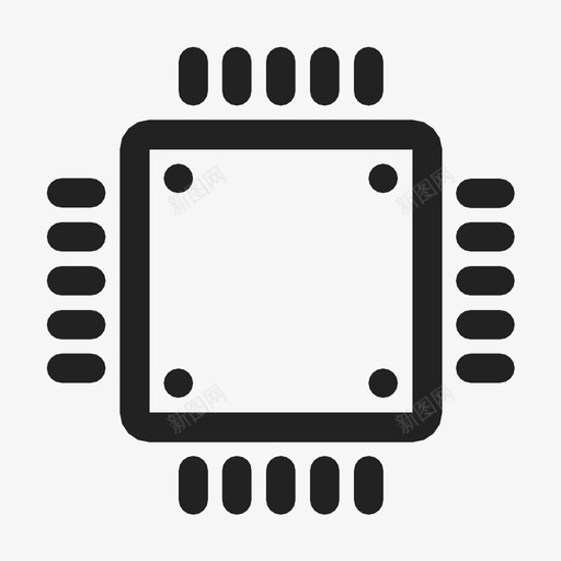 微芯片信息技术处理器图标svg_新图网 https://ixintu.com 信息技术 处理器 微芯片 技术