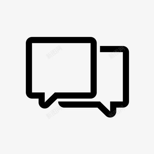 聊天交流对话图标svg_新图网 https://ixintu.com 交流 听 对话 粗体线图标 聊天 说