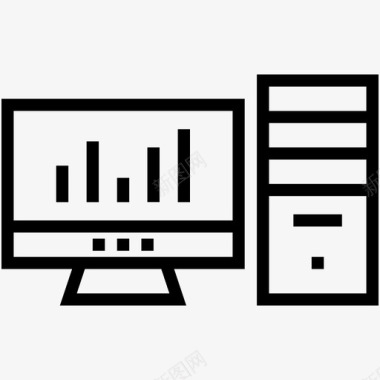 电脑塔式电脑潮汐图标图标