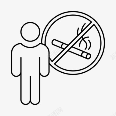 禁烟区域香烟图标图标