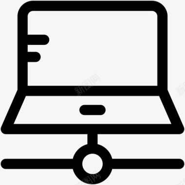 笔记本网络连接的笔记本电脑笔记本服务器图标图标