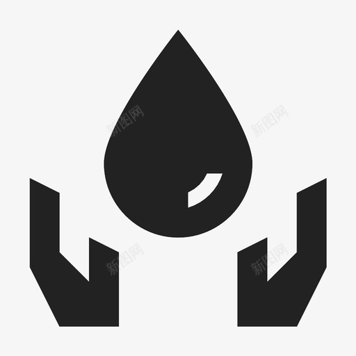 水滴生态图标svg_新图网 https://ixintu.com 保存 水 滴 生态 节约
